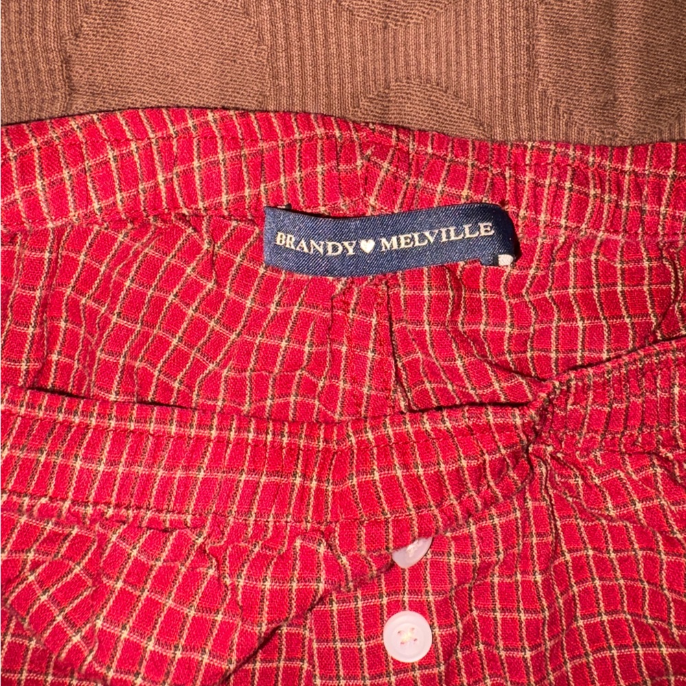 Brandy Melville Red Boxer Shorts